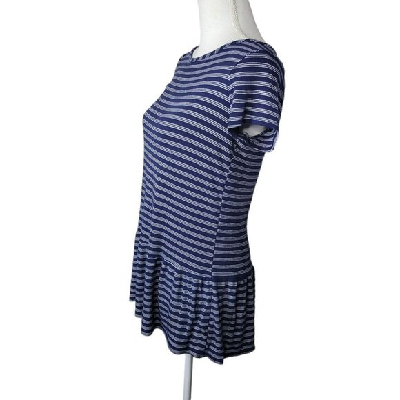 Casual Couture Green Envelope Dress Girls Large Blue White Stripe Horizontal - Picture 3 of 10